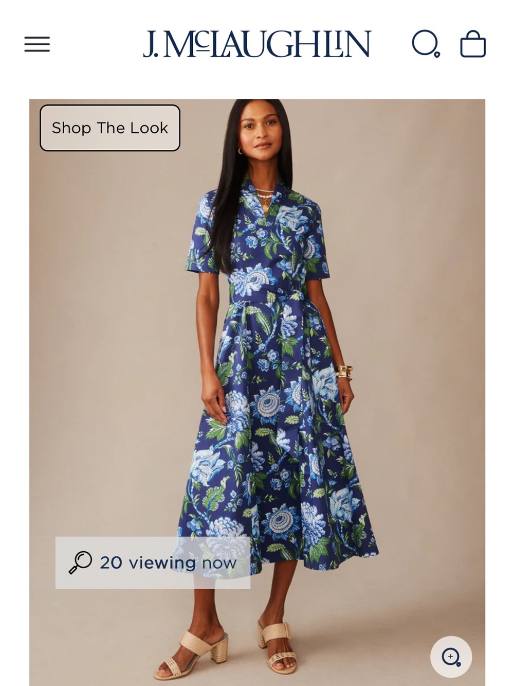 J. McLaughlin Lily Dress in Cerulean Garden - Picture 6 of 8